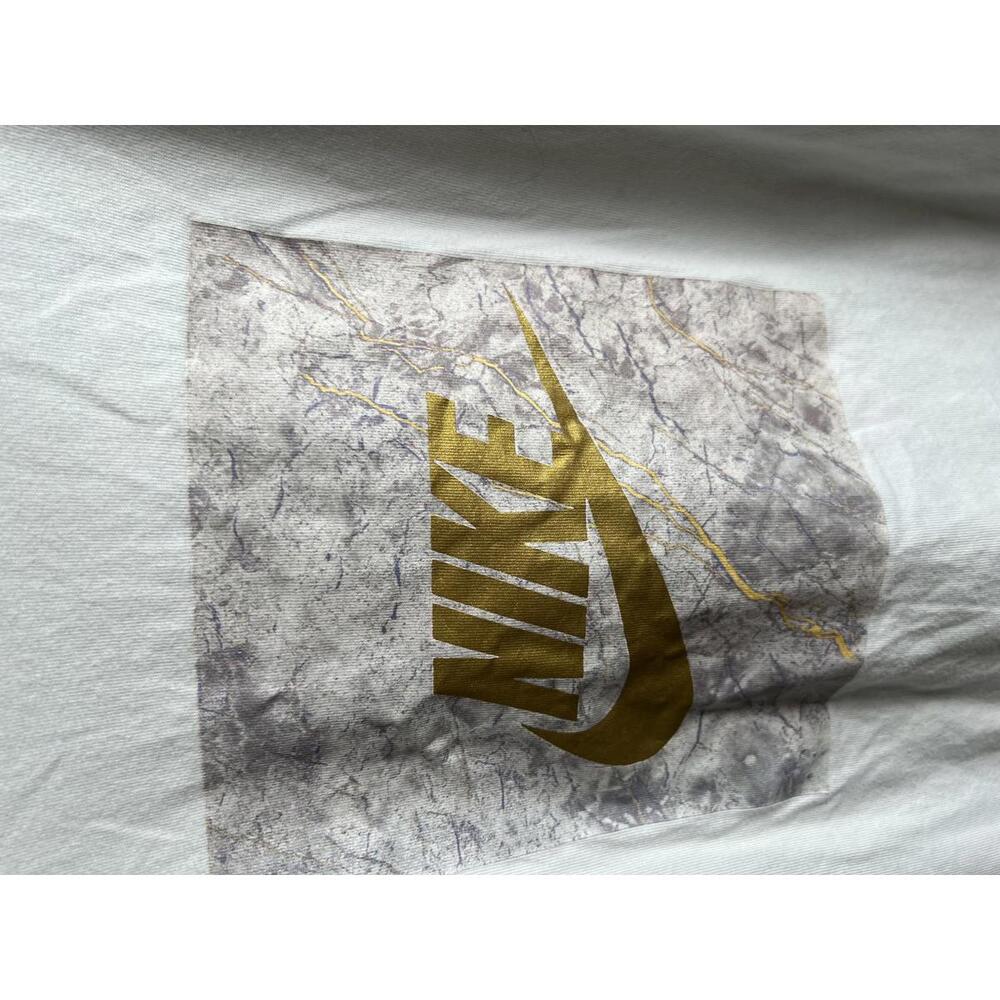 Nike “The Nike Tee” Gold Marble Logo T-Shirt Graphic Tee Size L - Picture 2 of 5